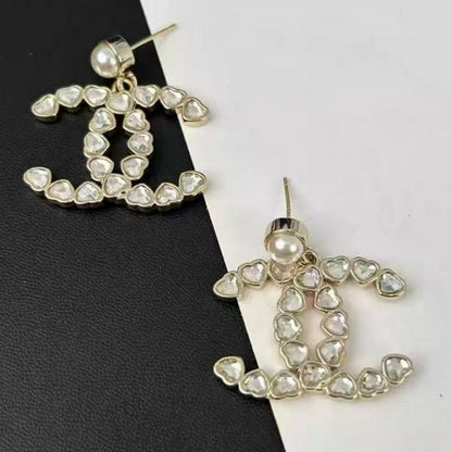 CC Pearl & Crystal Earrings