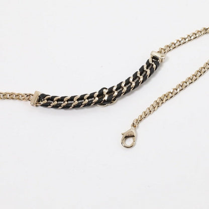 CC Vintage Gold Leather Necklace