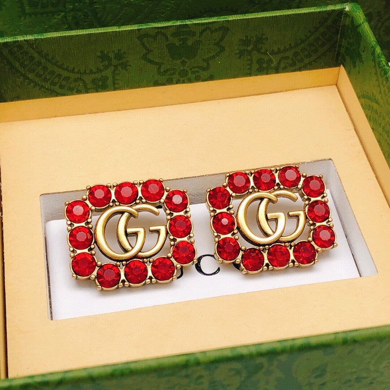 GG Red Crystal Earrings
