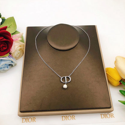 CD Petit Pearl Drop Necklace