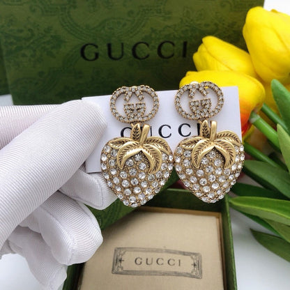 GG Diamond Strawberry Drop Earrings