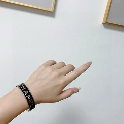 CC Black & White Wide Cuff Bracelet