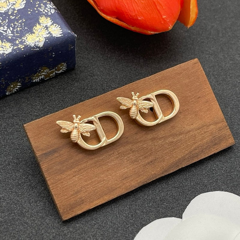 CD Bee Gold Earrings