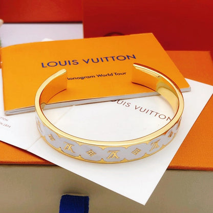 Louis Color Monogram Gold Bracelet