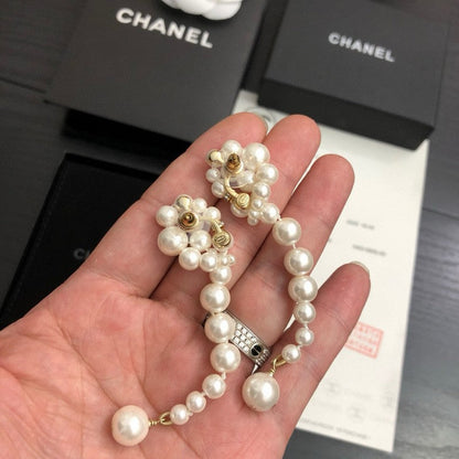 CC Long Pearls Earrings