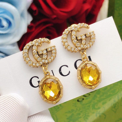 GG Yellow Crystal Earrings