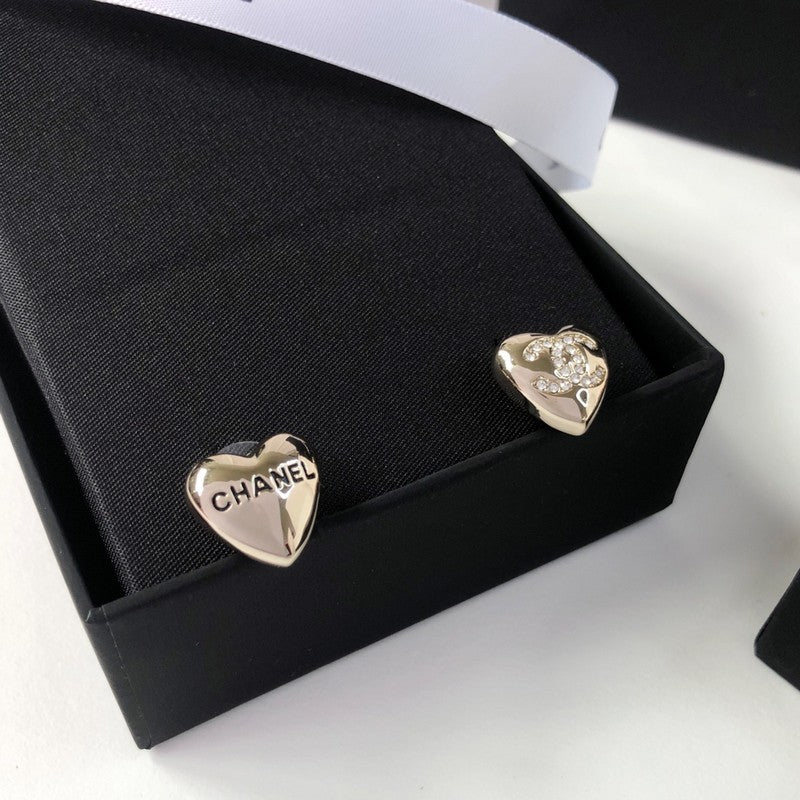 CC Diamond Heart Earrings