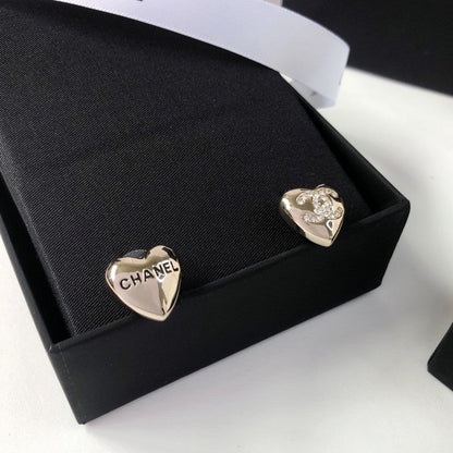 CC Diamond Heart Earrings