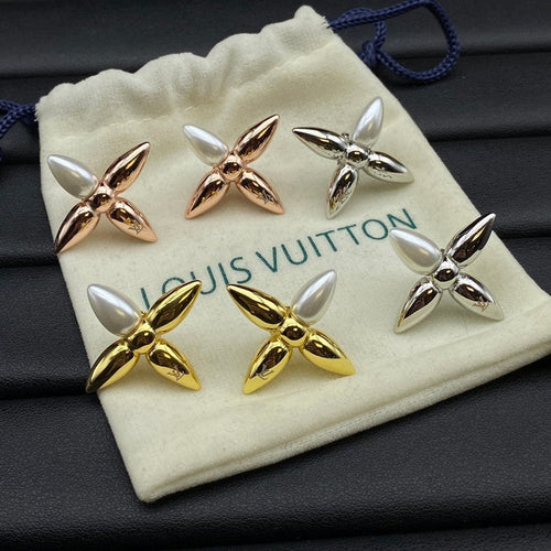 Louis Cross Gold Earrings