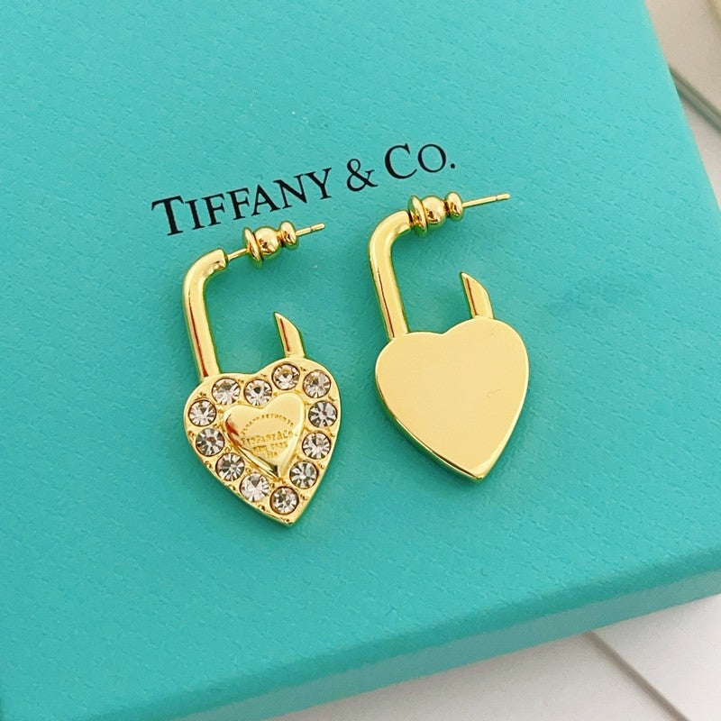 Tiff Diamond Heart Earrings