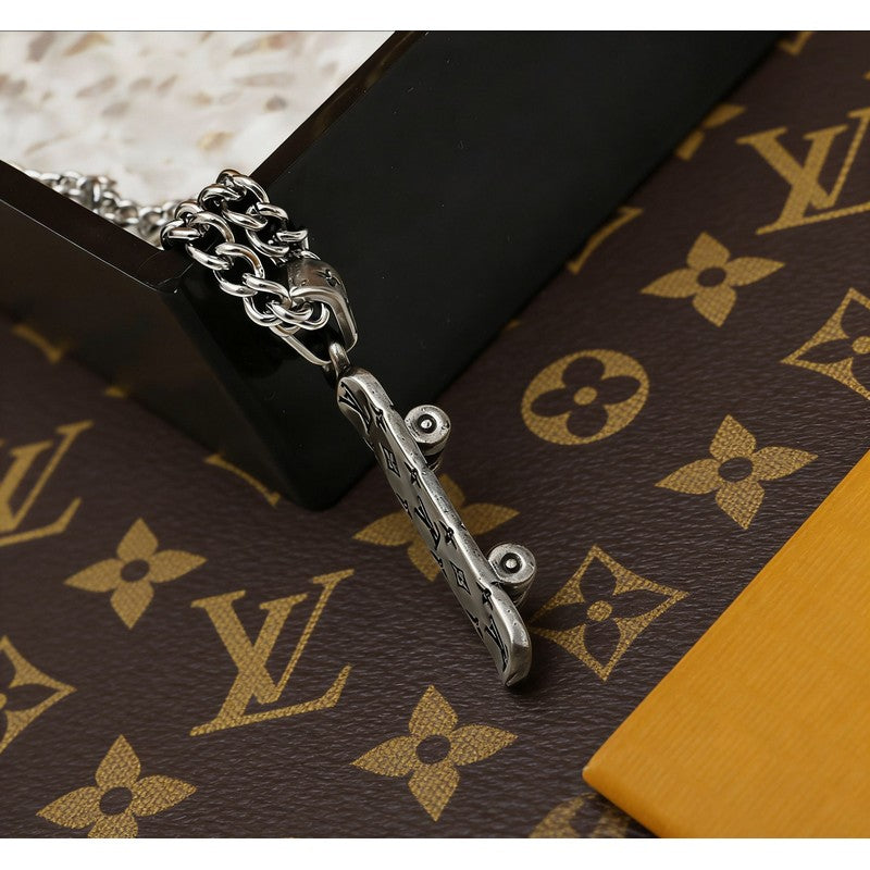 Louis Skateboard Charm Necklace