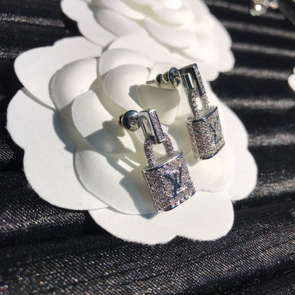 Louis Diamond Lock Earrings