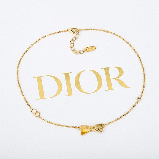 CD Bow Tie Diamond Necklace