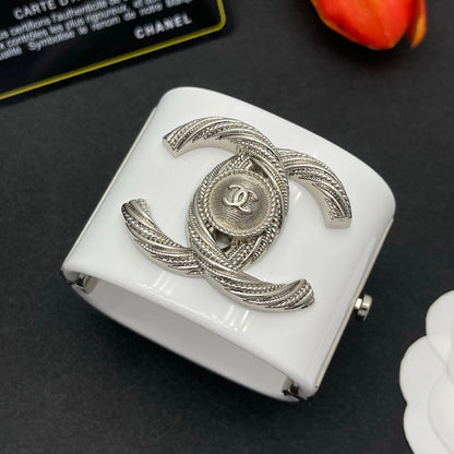 CC Gold White Resin Bracelet