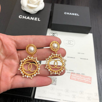 CC Snow Flower Diamond Earrings