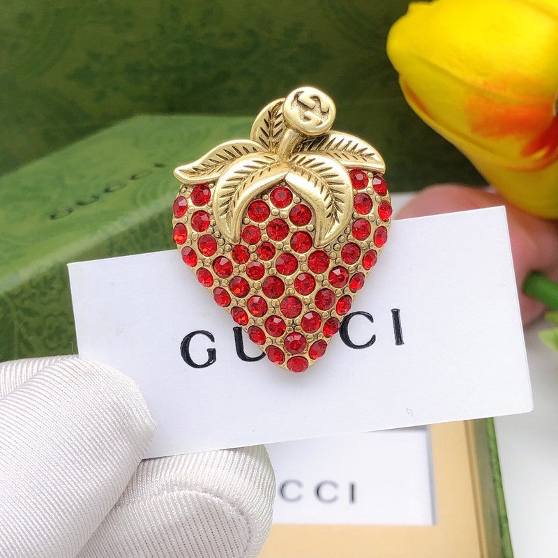 GG Strawberry Gold Brooch