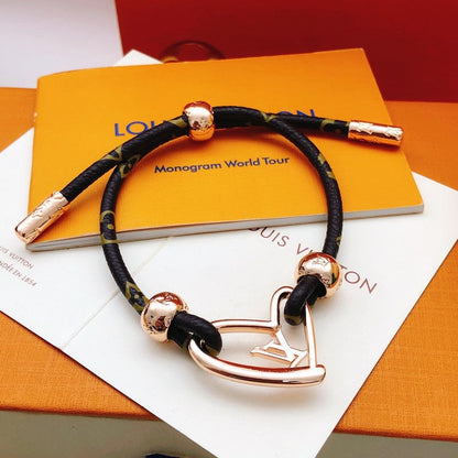 Louis Heart Charm Bracelet