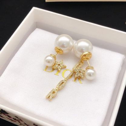 CD Tribales Star Pearl Earrings