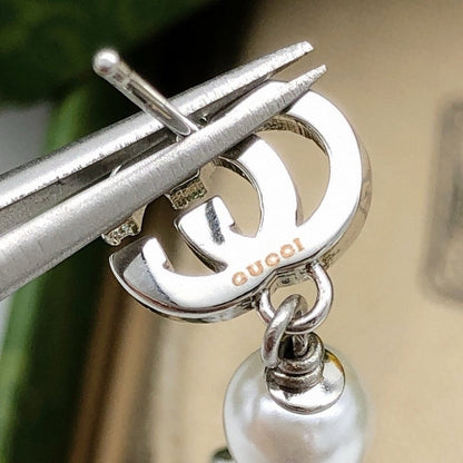 GG Diamond Flower White Gold Earrings