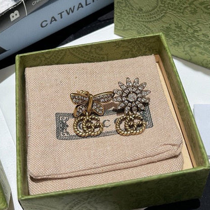 GG Diamond Butterfly Earrings