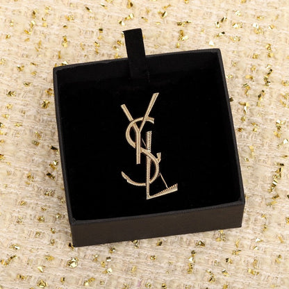 Saint Stripe Gold Brooch