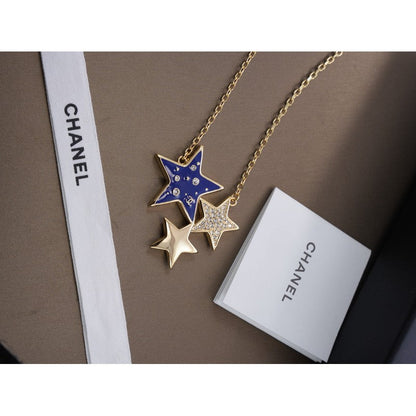 CC Blue Star Gold Necklace