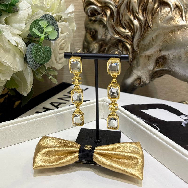 CC 26P Crystal Gold Earrings