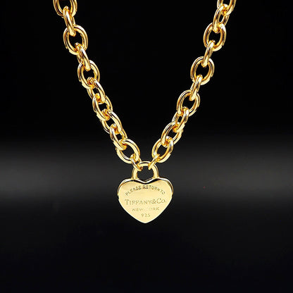 Tiff Tag Chain Necklace