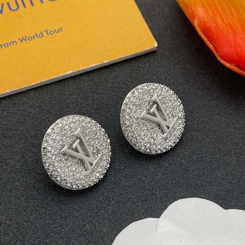 Louis Diamond Round Earrings