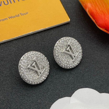 Louis Diamond Round Earrings