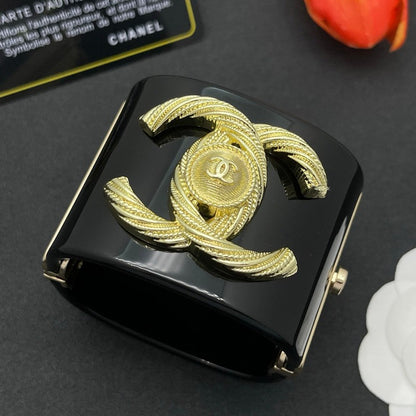 CC Gold Black Resin Bracelet
