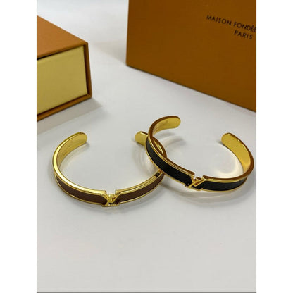Louis Leather Gold Bracelet