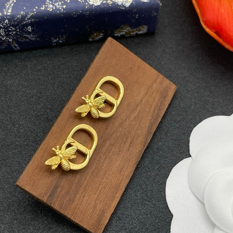 CD Bee Gold Earrings