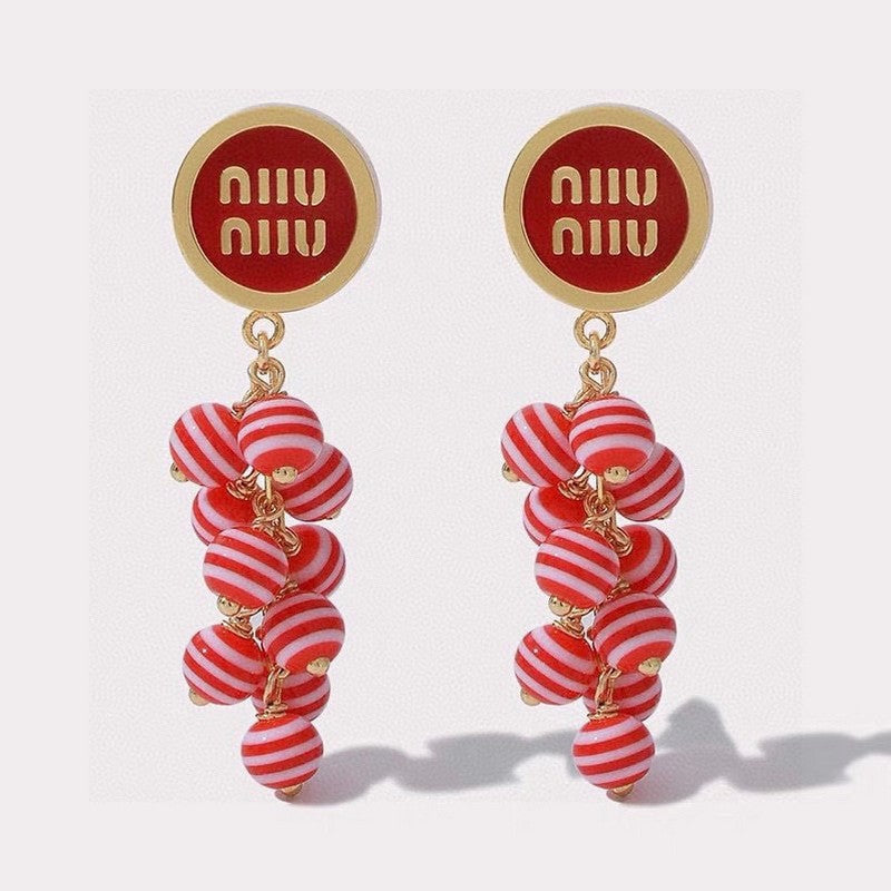 Miu Blue & Pink Ball Earrings