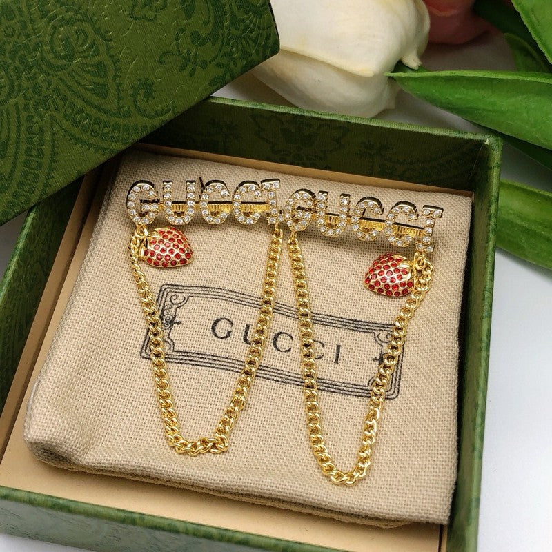 GG Strawberry Chain Earrings
