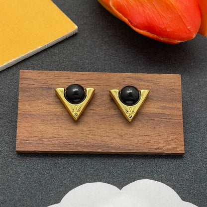 Louis Essential V Black Earrings