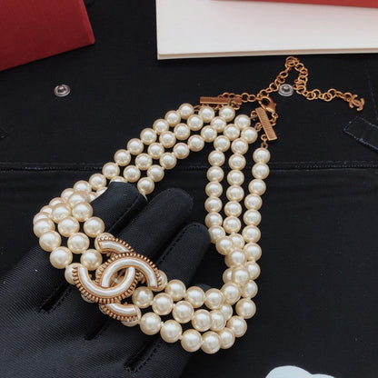CC Pearls Choker Necklace