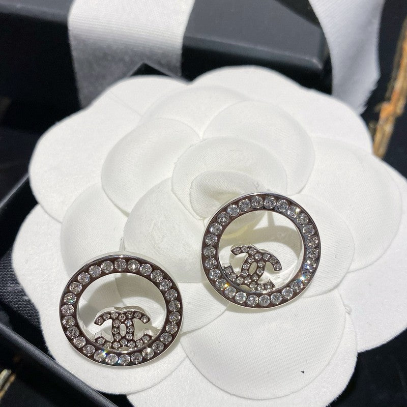CC Round Diamond Earrings