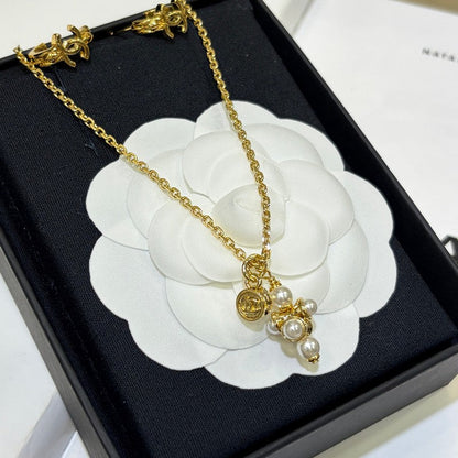 CC 26P Grape Pearl Gold Necklace