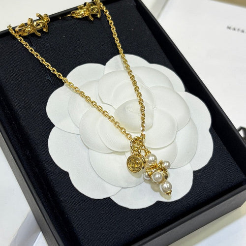 CC 26P Grape Pearl Gold Necklace