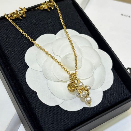 CC 26P Grape Pearl Gold Necklace
