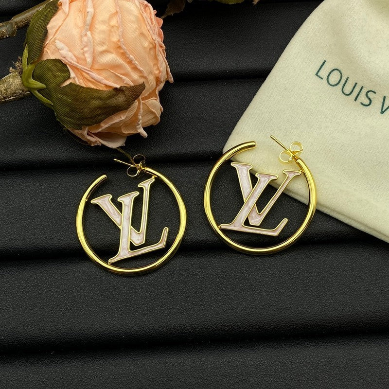 Louis Louise Hoop Pearl Gold Earrings
