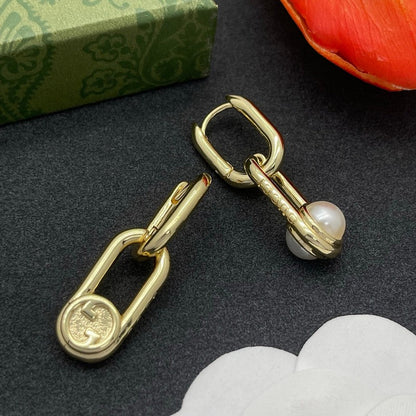 GG Pearl Link Earrings