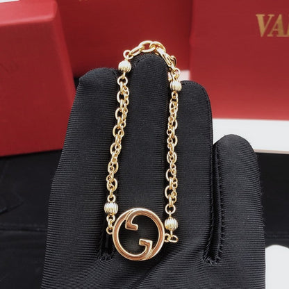 GG Diamond Gold Chain Bracelet