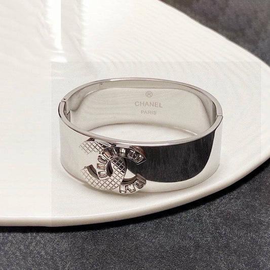 CC White Gold Cuff Bracelet