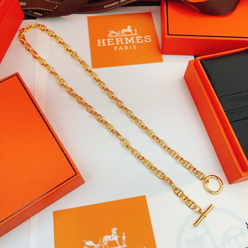 Herm Cache Coeur Chain Gold Necklace