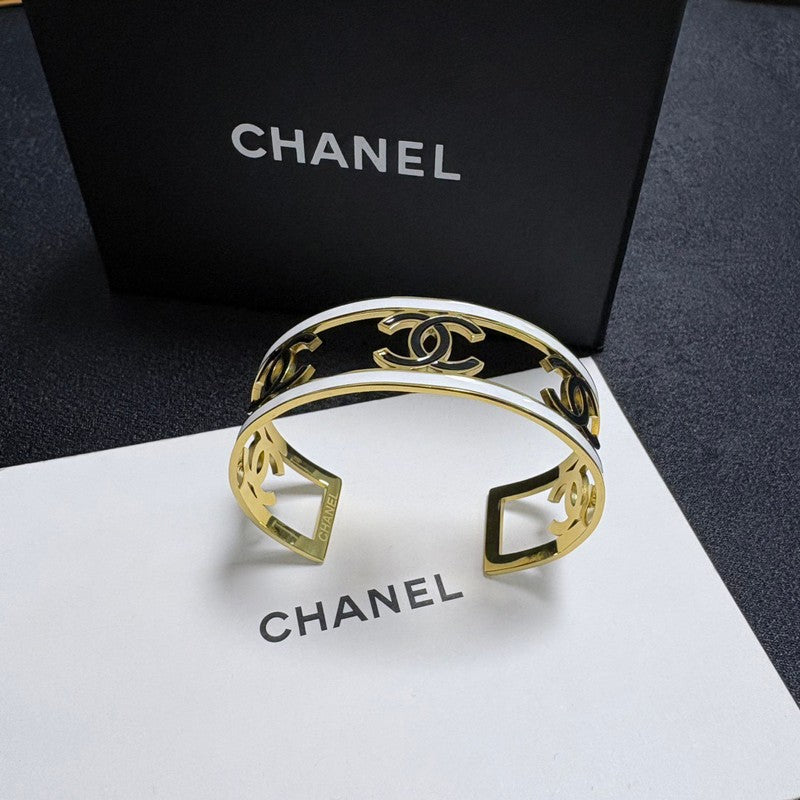 CC Hollow Gold Cuff Bracelet