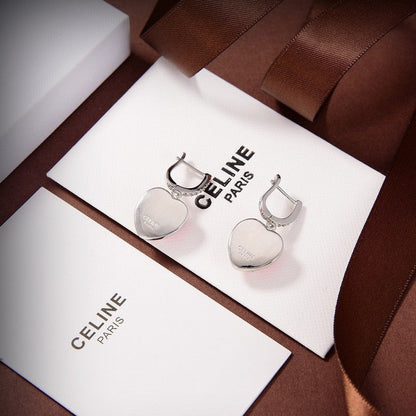 CE Triomphe Pink Heart Diamond Earrings
