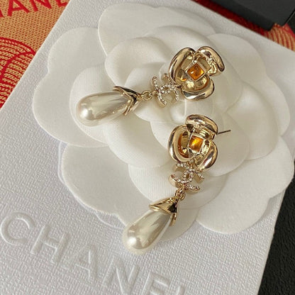 CC Camellia Pearl Earrings