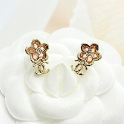 CC 26C Flower Crystal Earrings